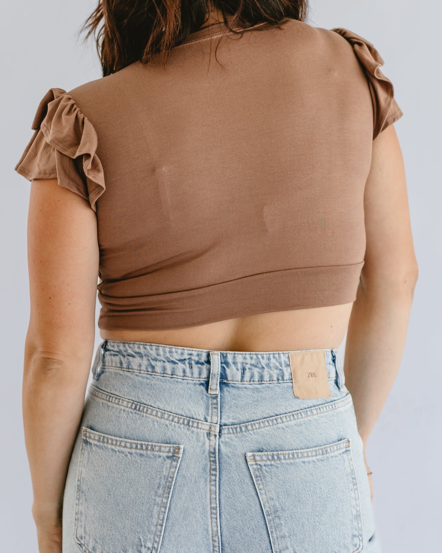 Ruffle Sleeve Halftee